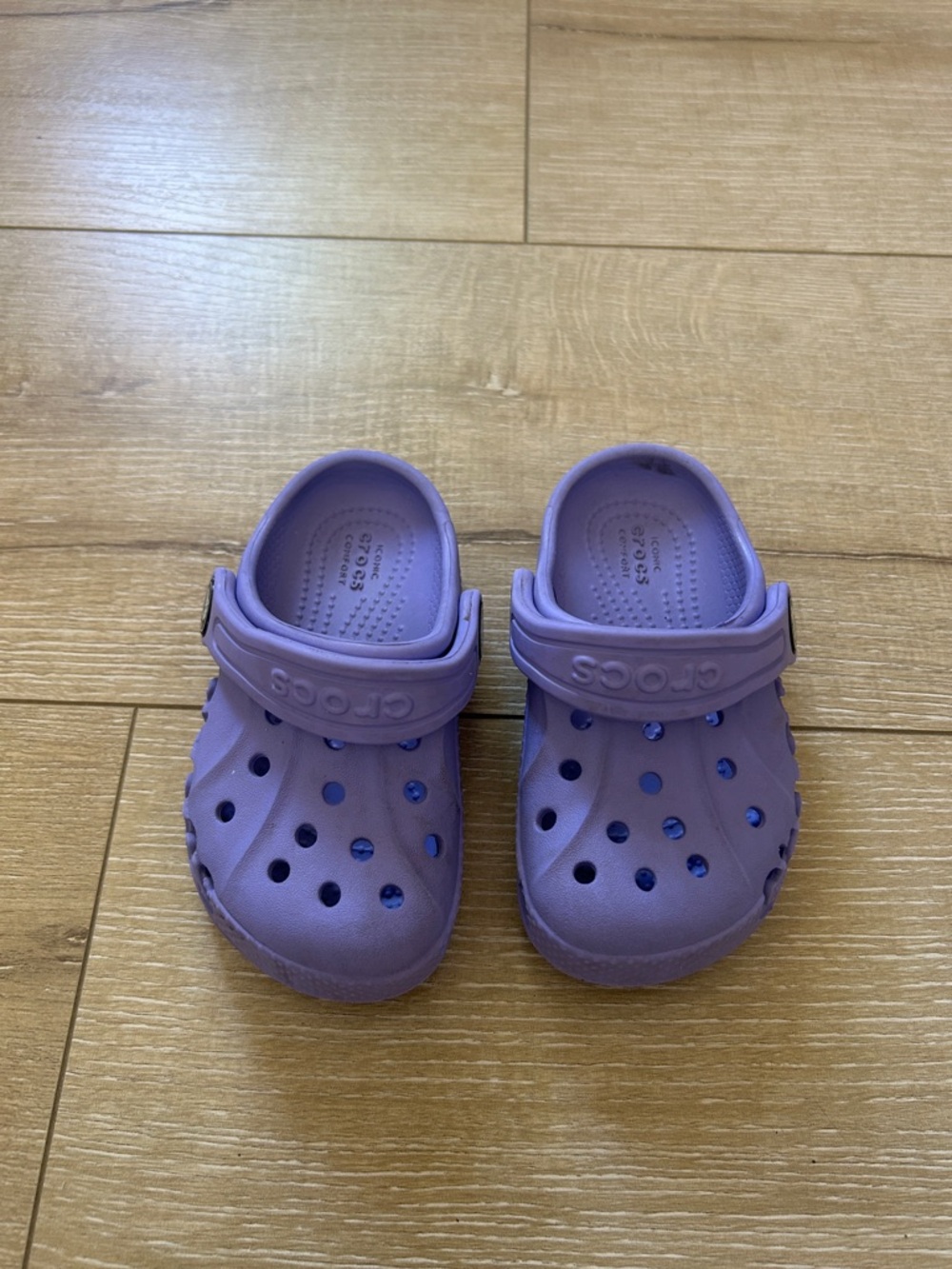CROCS Kids Lavender Purple Classic Clog with Heel Strap
